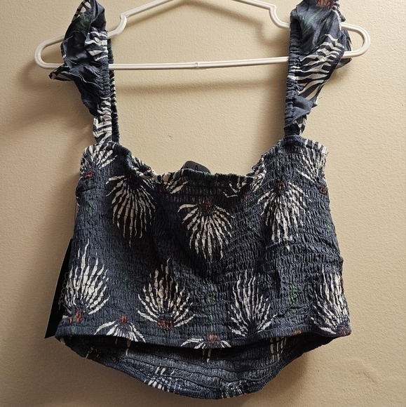 NWT Lulus Trancoso Dusty Blue Floral Print Two-Piece Maxi  Dress - Picture 6 of 12